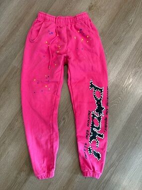 Hot Pink Graphic Jogger Sweatpants